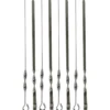 Spiedini in metallo cromato per barbecue h45 cm