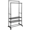 Stand Appendiabiti con Ripiani e Ruote