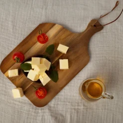 Tagliere Rettangolare con manico in Legno di Acacia 24x37 cm