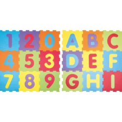 Tappetino Puzzle Lettere e Numeri 9 pezzi