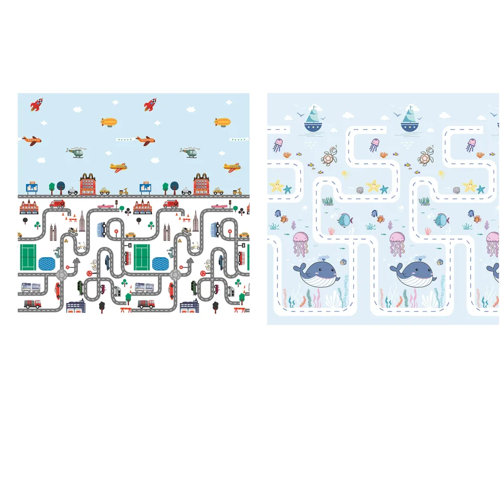 Tappetino Reversibile per Bambini 180x200 cm