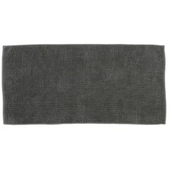 Tappeto Bagno in Ciniglia Grigio Scuro 120x60 cm