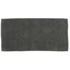 Tappeto Bagno in Ciniglia Grigio Scuro 120x60 cm