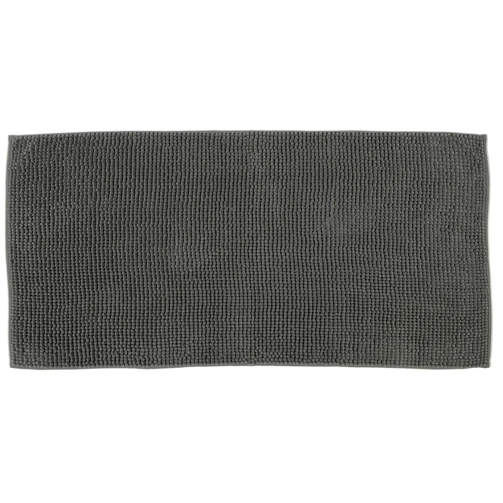 Tappeto Bagno in Ciniglia Grigio Scuro 120x60 cm