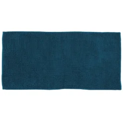 Tappeto Bagno in Ciniglia Petrolio 120x60 cm