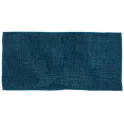 Tappeto Bagno in Ciniglia Petrolio 120x60 cm