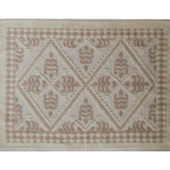 Tappeto Rettangolare Sassari in cotone e poliestere Tortora 120x180 cm