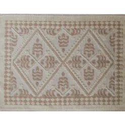 Tappeto Rettangolare Sassari in cotone e poliestere Tortora 120x180 cm