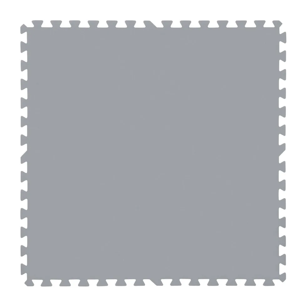Tappeto Sotto Piscina Componibile Grigio 78x78 cm