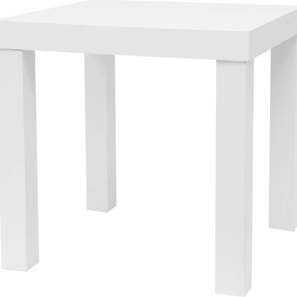 Tavolino quadrato in legno Bianco