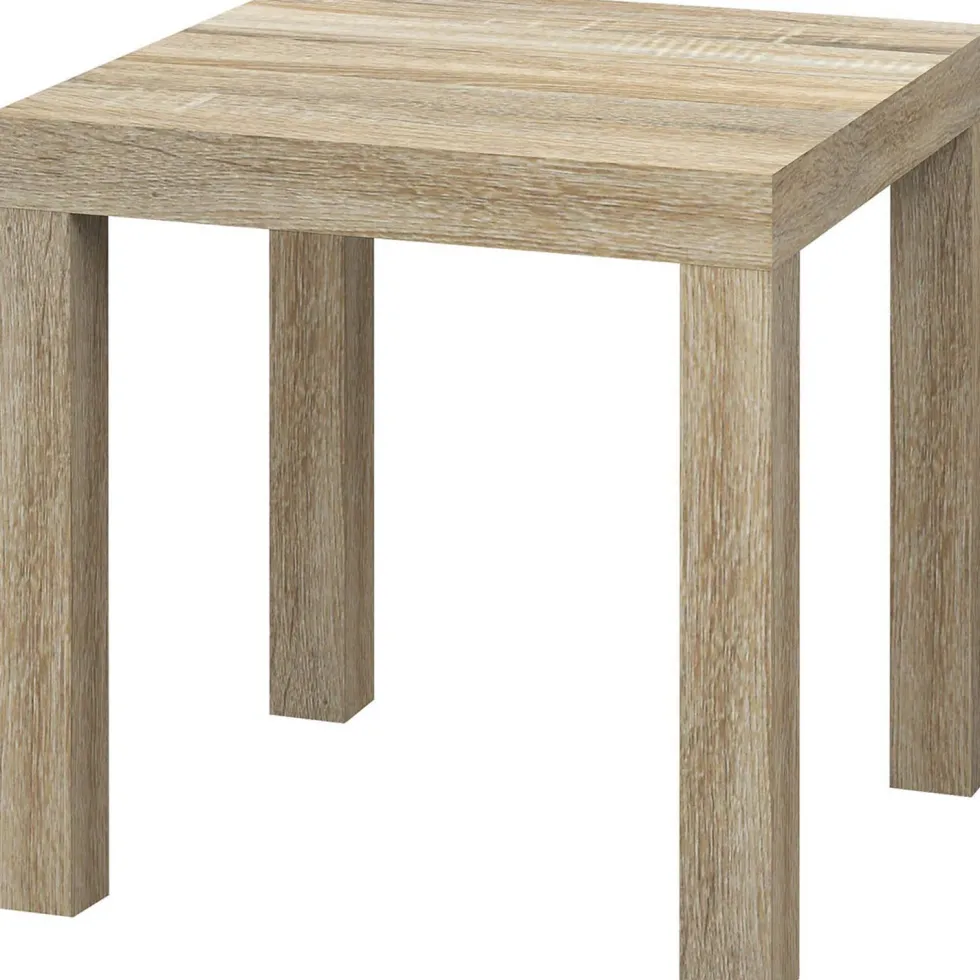 Tavolino quadrato in legno naturale