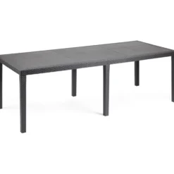 Tavolo da giardino allungabile rattan antracite Queen