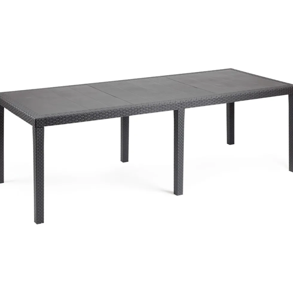 Tavolo da giardino allungabile rattan antracite Queen