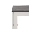 Tavolo da giardino in acciaio Bianco con Doghe Effetto Legno Antracite
