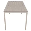 Tavolo da giardino in acciaio Beige con Doghe Effetto Legno Tortora