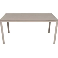 Tavolo da giardino in acciaio Beige con Doghe Effetto Legno Tortora