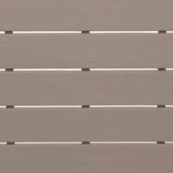Tavolo da giardino in acciaio Beige con Doghe Effetto Legno Tortora