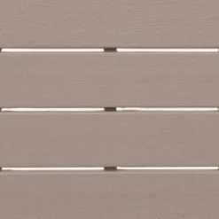 Tavolo da giardino in acciaio Beige con Doghe Effetto Legno Tortora