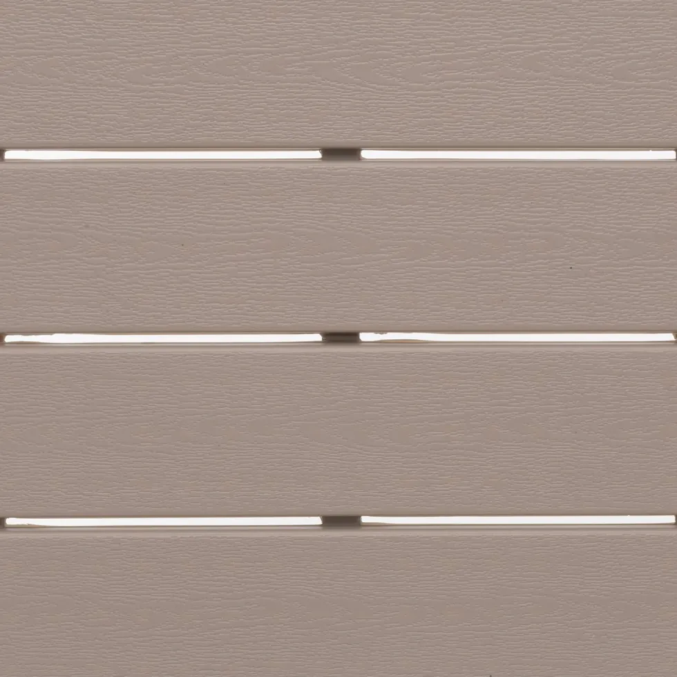 Tavolo da giardino in acciaio Beige con Doghe Effetto Legno Tortora