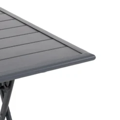 Tavolo da giardino pieghevole in acciaio Grigio 110x70cm