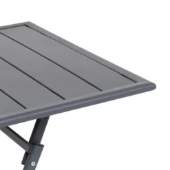 Tavolo da giardino pieghevole Quadrato in acciaio Grigio 60x60 cm