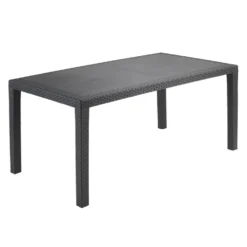 Tavolo da giardino Rettangolare Joker Antracite Linea Rattan