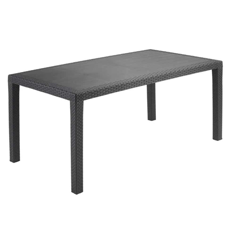 Tavolo da giardino Rettangolare Joker Antracite Linea Rattan