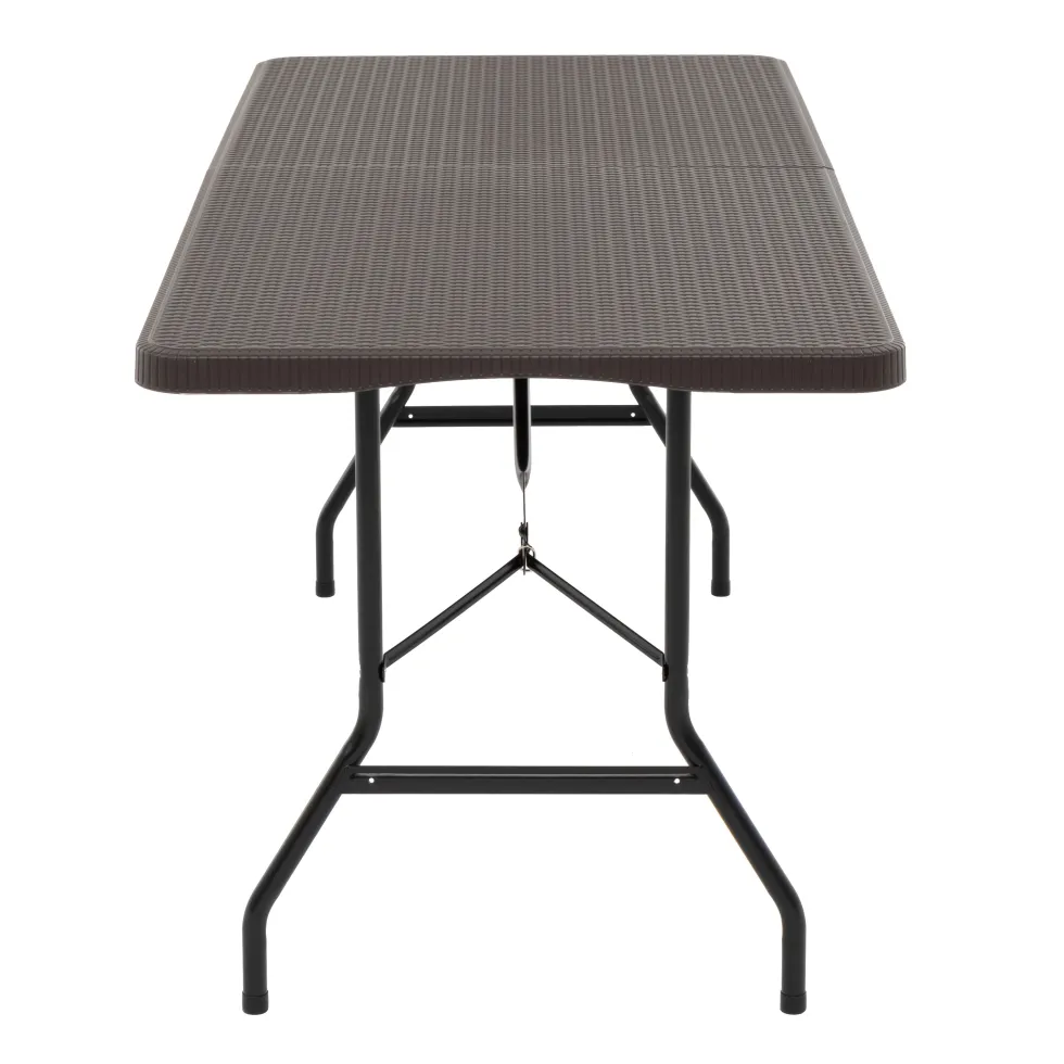 Tavolo da giardino Richiudibile Marrone con finitura effetto Rattan