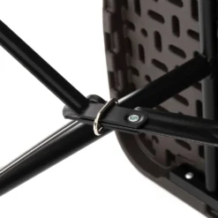 Tavolo da giardino Richiudibile Marrone con finitura effetto Rattan