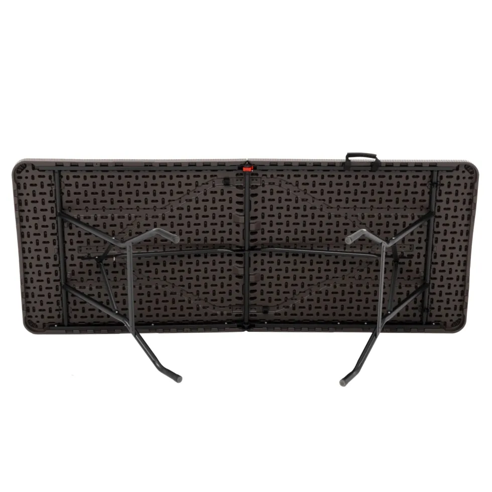 Tavolo da giardino Richiudibile Marrone con finitura effetto Rattan
