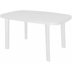 Tavolo Ovale Saint Moritz in Polipropilene Bianco 140x85 cm