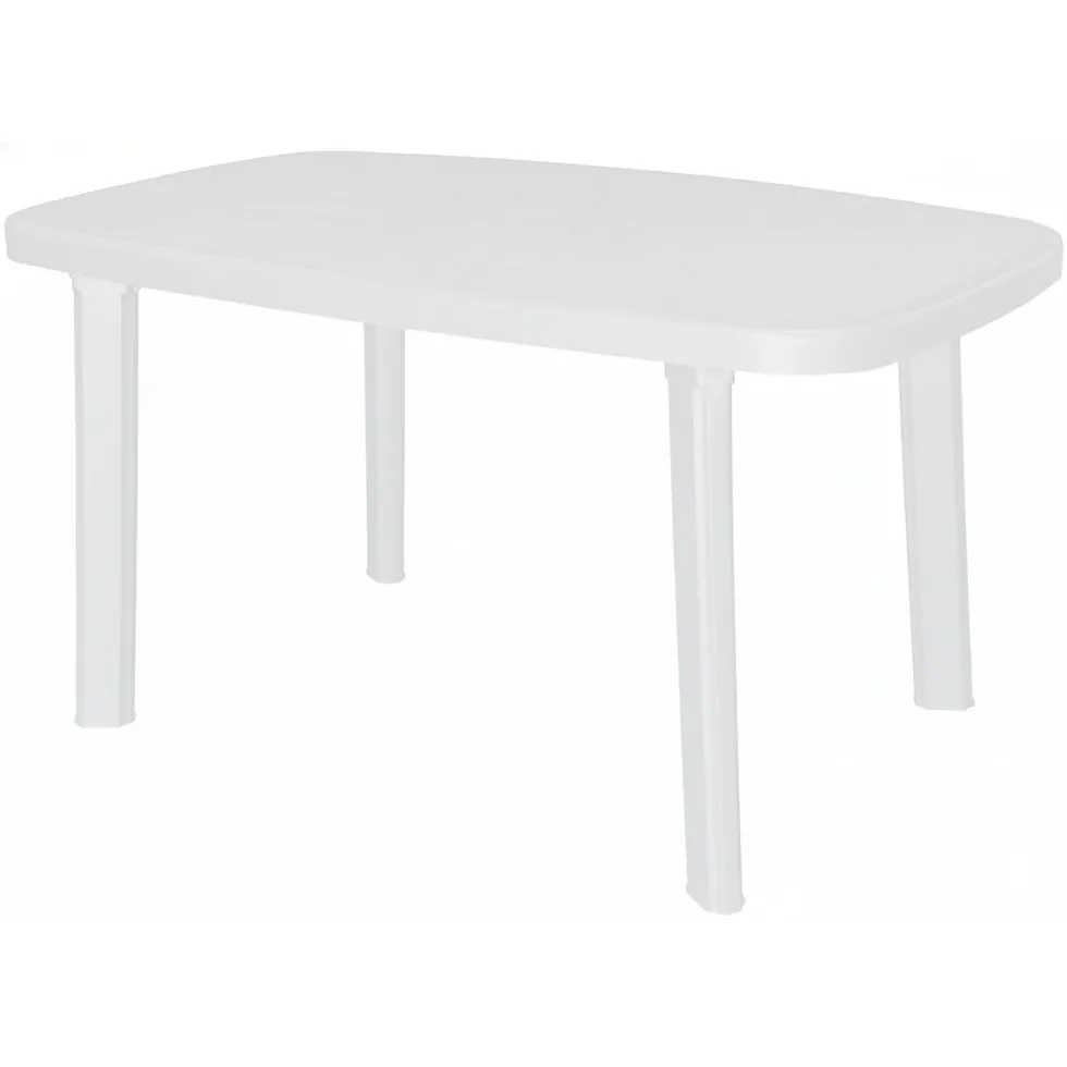 Tavolo Ovale Saint Moritz in Polipropilene Bianco 140x85 cm