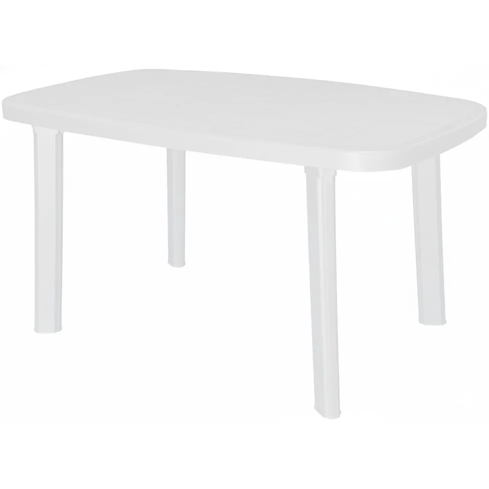 Tavolo Ovale Saint Moritz in Polipropilene Bianco 140x85 cm