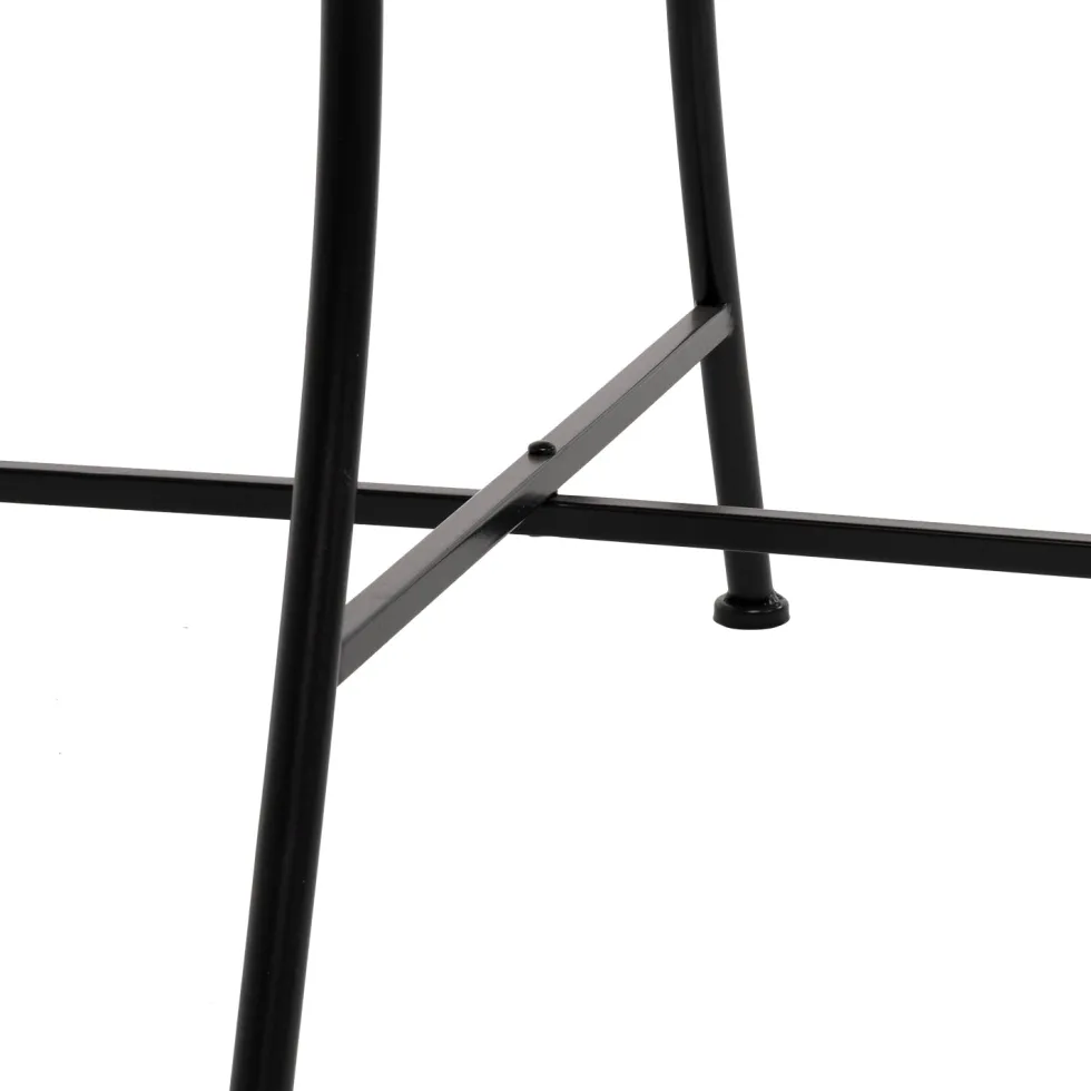 Tavolo Quadrato in metallo nero con top maioliche Blu