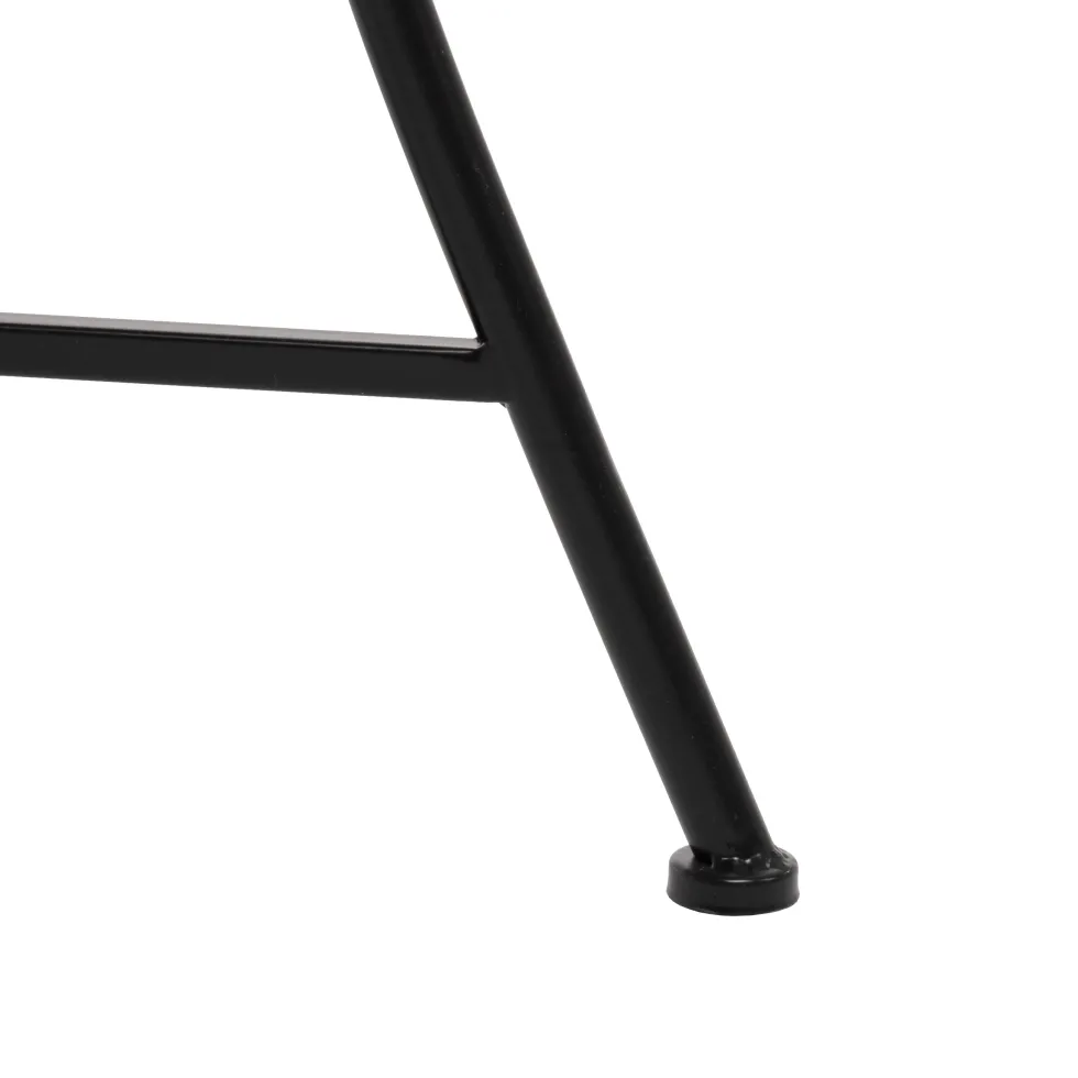 Tavolo Quadrato in metallo nero con top maioliche Blu