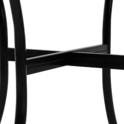 Tavolo Tondo in metallo nero con top maioliche