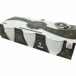 Tazzine da caffè in stoneware bianche Linea Caribe