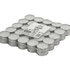 Tealight Candele Bianche non profumate in alluminio diametro 3,6 cm