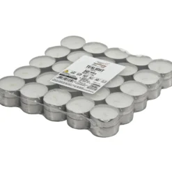 Tealight Candele Bianche non profumate in alluminio diametro 3,6 cm