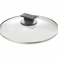 Tegame antiaderente 2 maniglie con coperchio in vetro Regina di pietra Induction diametro 32 cm