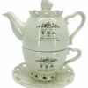 Teiera con tazza in ceramica