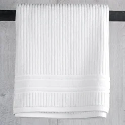 Telo in cotone Bianco Spugna Stripe 100x150 cm