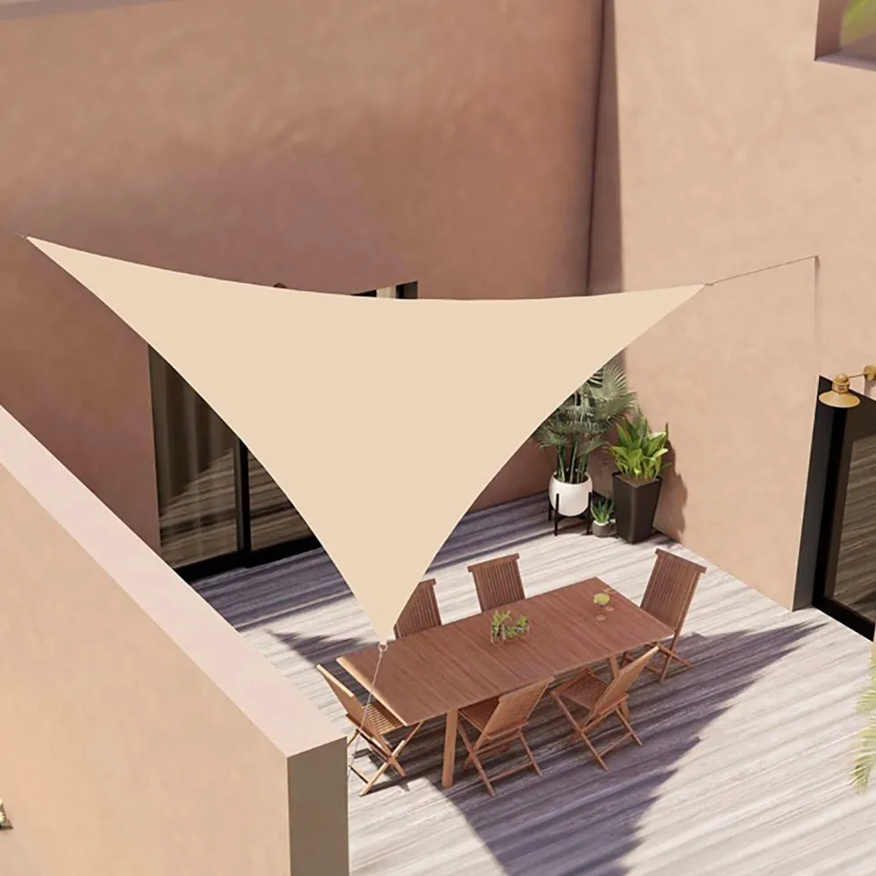 Telo ombreggiante Vela da giardino triangolare Ècru 3x3x3 metri