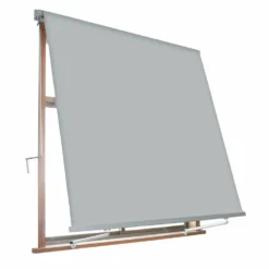 Tenda da sole Milos a caduta avvolgibile con braccetti colore grigio