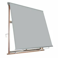 Tenda da sole Milos a caduta avvolgibile con braccetti colore grigio