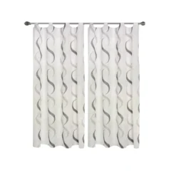 Tenda Debby Loop Beige set 2 pezzi 70x150 cm