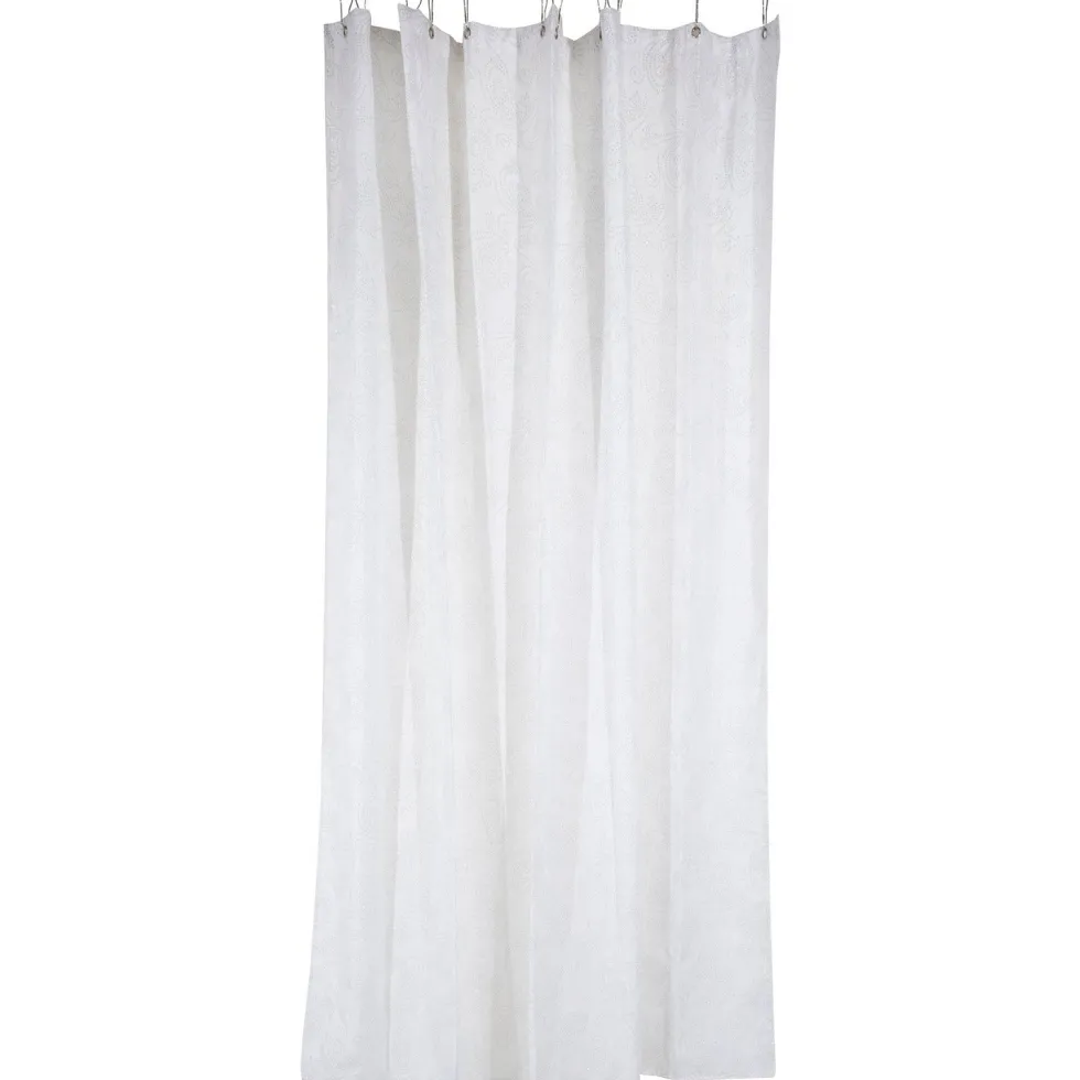 Tenda Doccia in Poliestere con 12 Ganci h200x180 cm