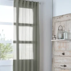 Tenda Madrid Voile Verde Kaki Linea Lovely Casa 140x280 cm