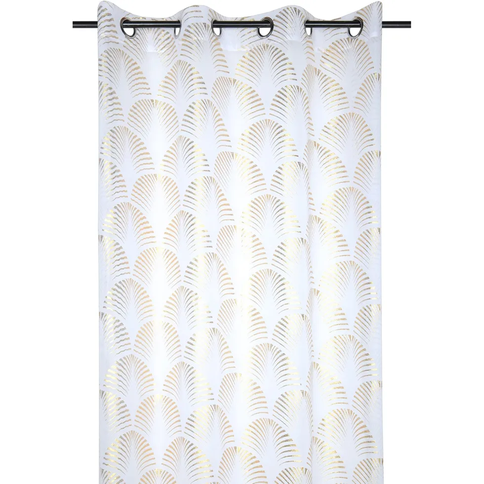 Tenda Maldive Voile Motivo Esotico Oro Linea Lovely Casa 140x260 cm