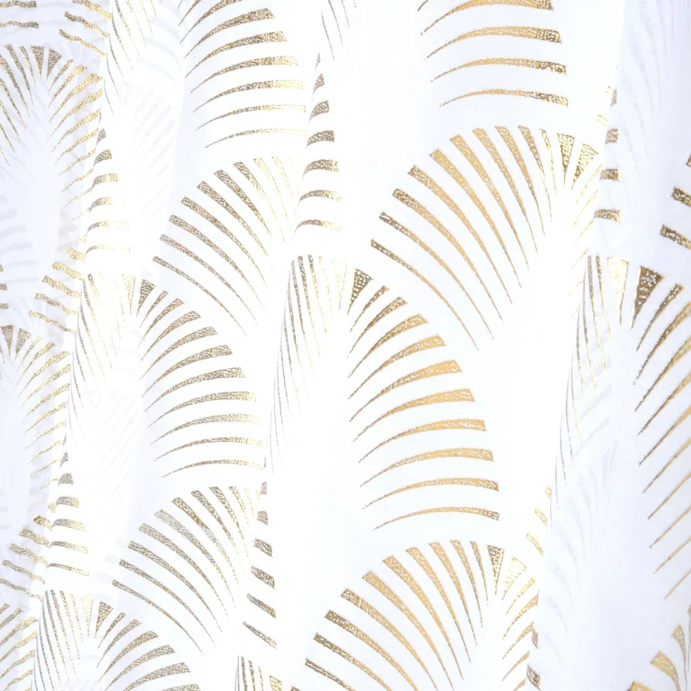 Tenda Maldive Voile Motivo Esotico Oro Linea Lovely Casa 140x260 cm